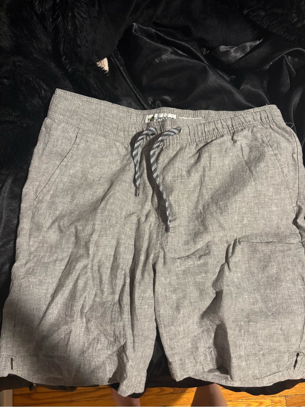 Lightweight Gray Drawstring Hybrid Shorts